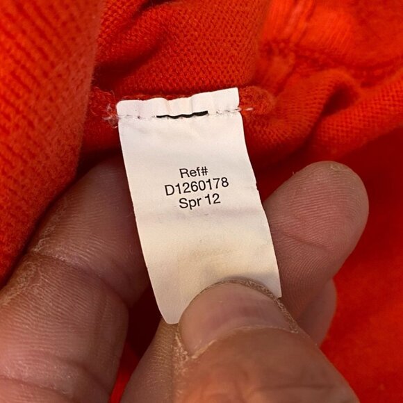 Eddie Bauer Womens Cardigan XL Button Front Sweateer Knit Casual Orange - Picture 7 of 10